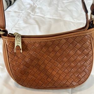 COLE HAAN Tan Woven Small
Leather Crossbody Purse Bag
Pre-owned Great condition